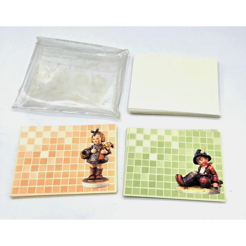 RARE Vintage Goebel Collectors' Club Hummel 16 Notecard &‎ Sticker Set